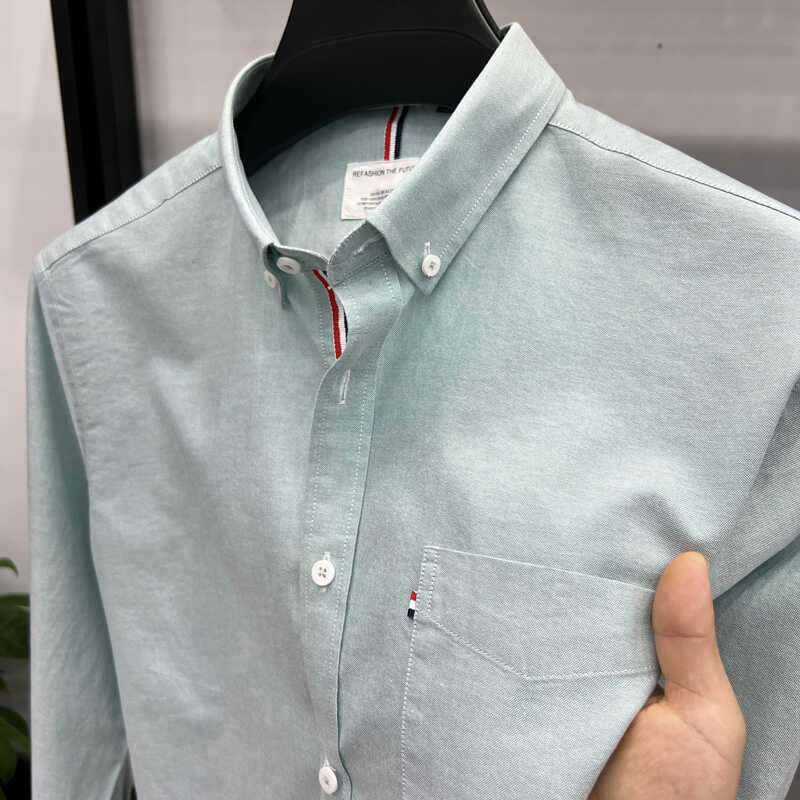 Big Brand Cut Label | Parent-Child Matching Cotton Long-Sleeve Shirts for Men, New Autumn Oxford Men's Shirts, Wrinkle-Free, Casual and Versatile. Big Brand Cut Label | Parent-Child Matching Cotton Long-Sleeve Shirts for Men, New Autumn Oxford Men's Shirts, Wrinkle-Free, Casual and Versatile.