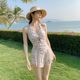 2025 New Style Women's One-Piece Swimsuit, Winter Sexy Conservative Slimming Tummy-Covering Student Beach Hot Spring Vacation Swimwear
