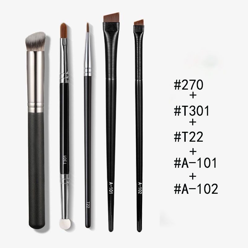 270 beats bottom hair teacher with the same section T301 Shade Brush Double Head Pink Bottom Brushed Makeup Brush With Soft Hair Knife Frontal Eyelink Brush-Taobao