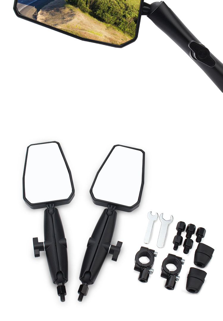 Motorcycle Rally Car ADV Universal Mirror Large Field of View Anti-fall Inpole Motorcycle Modified Folding Rearview Mirror