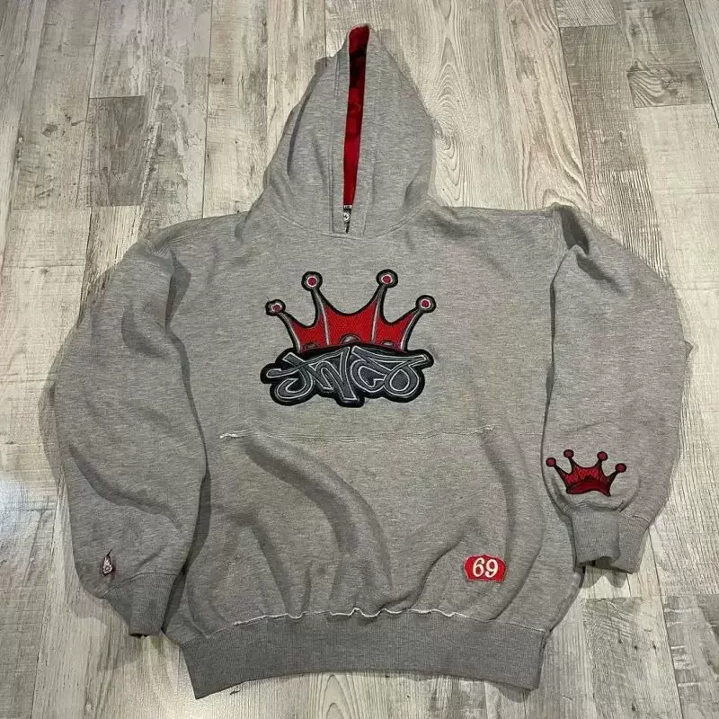 Комбинированный свитшот-толстовка в стиле JNCO Y2K
