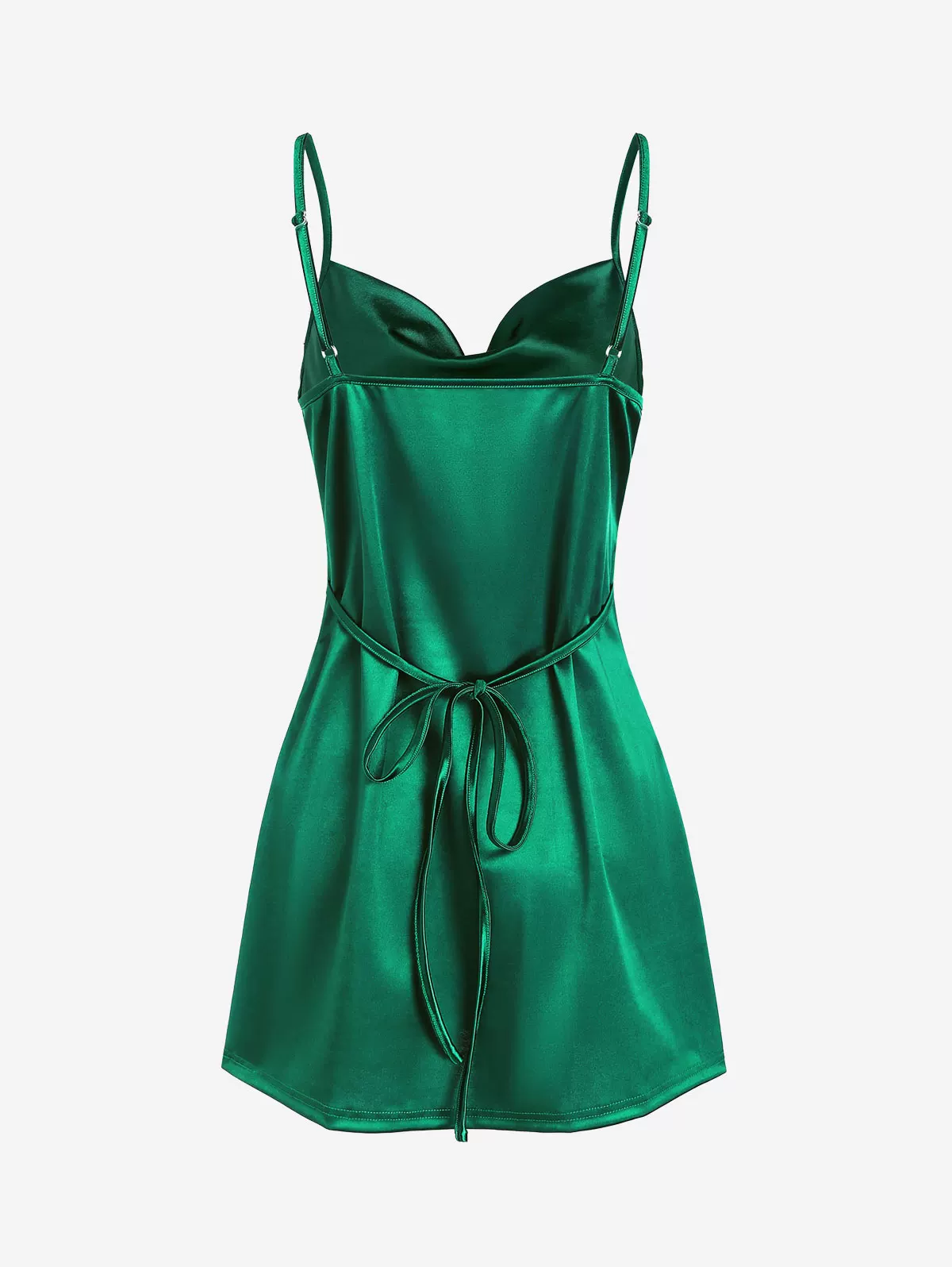 Платье из шёлка/сатина для женщин в стиле ZAFUL Sexy Vestido de Cetim Espaguete Cinta Desliza