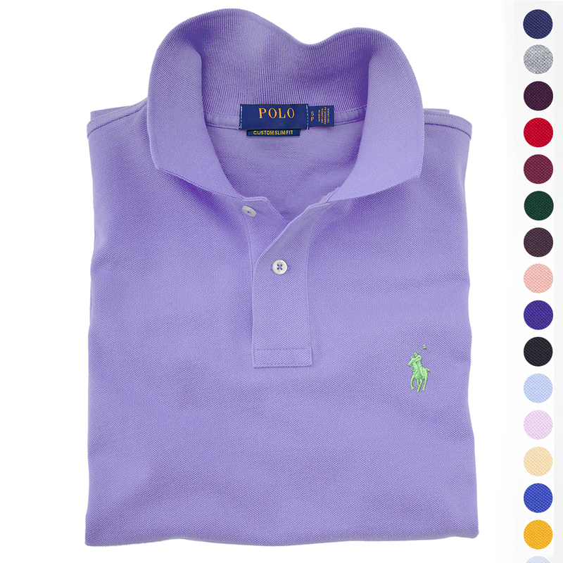North American Ralph Lauren Paul Short-Sleeve Polo Shirt for Men, Pure Cotton, High-End Feel, American Style T-Shirt for Summer
