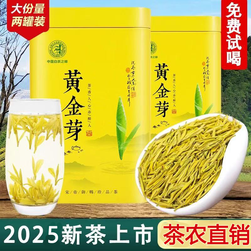 [Половинка катти и две банки] Аутентичный чай bud golden bud, новый чай 2025 года, зеленый чай Анжи в пакетиках, высококачественный Мингцианский чай.