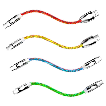 Yixingxing Luminous Power Bank Special Ultra-Soft Liquid Silicone USB to Type-C Fast Charging Cable Type-C to Type-C Charging Cable USB Type-C Fast Charging Data Cable Type-C Ultra-Short Short Cable