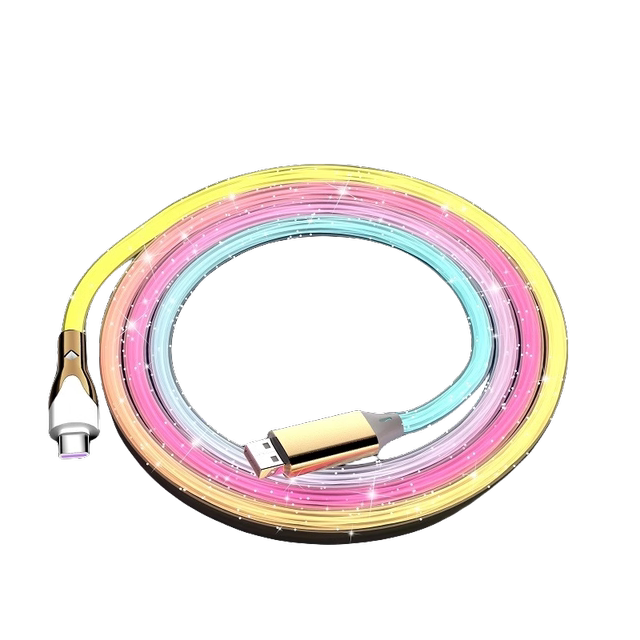 Yixingxing 3m long car luminous fast charging data cable