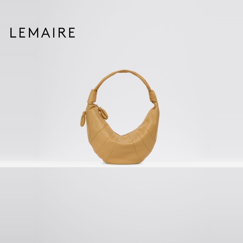 [Official Authentic Product] Lemaire Women's Dune-Colored Sheep Leather Fortune Croissant Bag