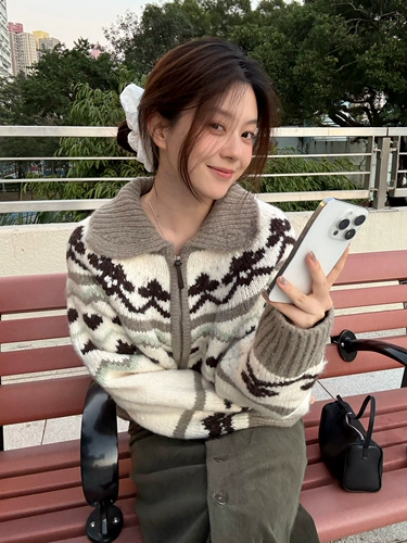 Скандинавский демисезонный свитер, кардиган, скандинавский стиль, увеличенная толщина, оверсайз