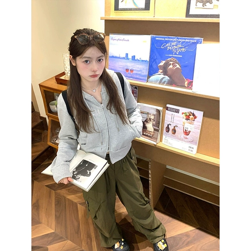 Толстовка с капюшоном с молнией, осенний лонгслив, приталенный кардиган, куртка