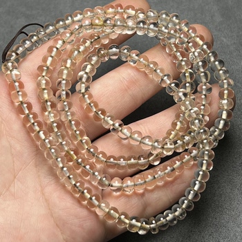 Old White Crystal Flat Beads, Spacer Beads, Small Disc Beads, Semi-Finished Loose Beads for Bracelets, Necklaces, and Jewelry Accessories
