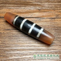 Tibetan style return patina weathered West Asian chalcedony three-color string beads Dzi beads necklace pendant clavicle pendant accessories