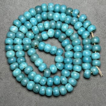 Antique Collectible Imitation Old Patina Old Material Amazonite Large Hole Bead Bracelet Abacus Bead Bracelet Accessory Buddhist Bead Necklace