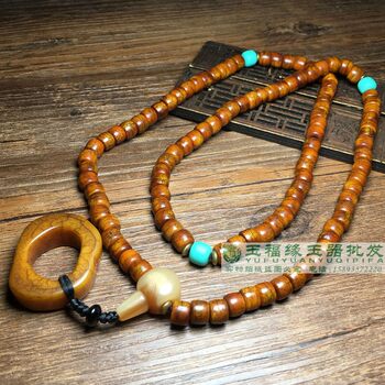 Antiques and miscellaneous tibetan old material yak bone 108 rosary beads long string women's and men's buddhist beads inscriptions wheel beads bones