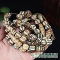 West Asian old wood fossil beads sun moon sky and earth beads tube beads Bangtik wooden beads bead necklace DIY ornaments with beads