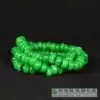 Antique old beads Jade dry green hole old jade Yang green jade abacus beads hand string 108 sweater chain Buddha beads