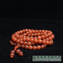 Natural fine matte matte red agate 108 beads 8MM bracelet hand string multi-circle round bead hand string matte