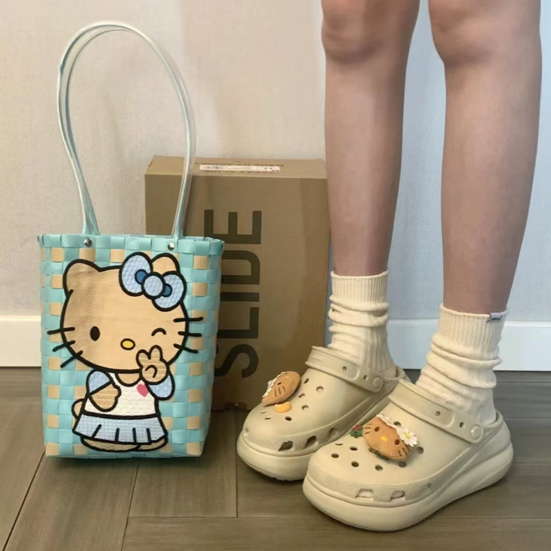 2025 New Thick-Soled Clogs for Women, Summer Outdoor Wear, Puff Toe Slippers, Non-Slip Soft Sole, Height-Increasing, Super Comfortable