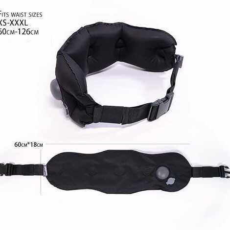 TPU牛奶丝旅行腰靠靠枕旅行枕办公室靠背汽车靠枕护腰带高铁飞机