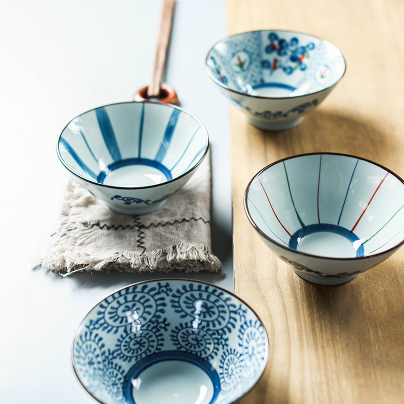 Element treasure Japanese small bowl of rice bowls rainbow such as bowl soup bowl with retro ceramic bowl dessert bowl of salad bowl to eat bread and butter