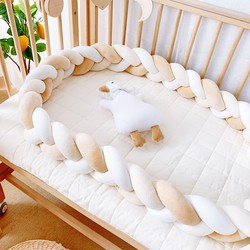 Crib Soft Bag Anti-collision Strip Bed Enclosure Cable Stitch Fence Newborn kids Bed Enclosure Patchwork Bedrest Decorative Bedding