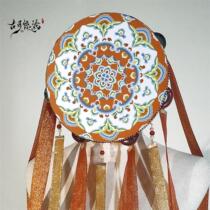 Gu Yue Jinghong tambourine Hanfu photo location dance props Tang style Dunhuang style multi-color streamers tambourine tassels