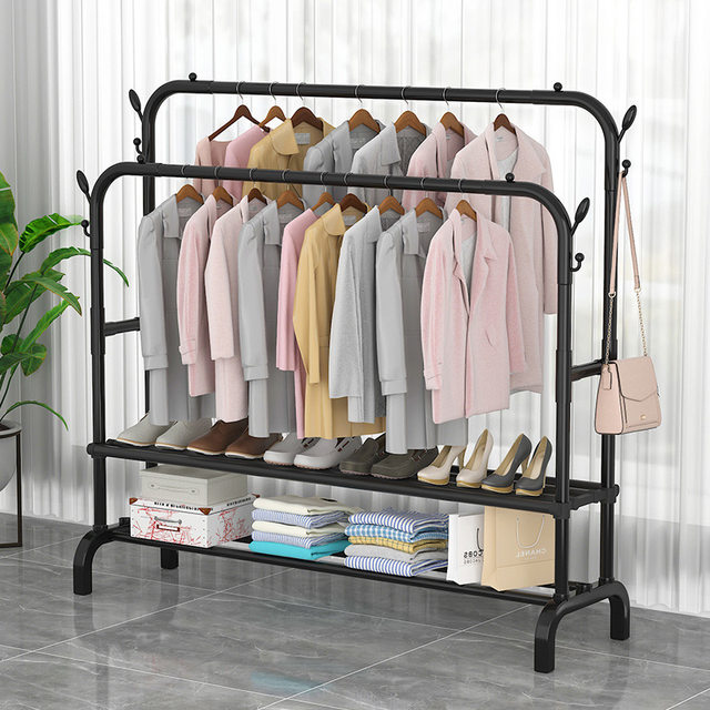 Single-rod clothes drying rod clothes drying rack bedroom flooring