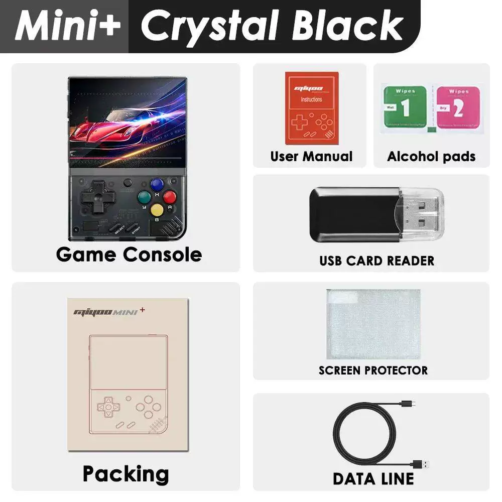 Портативная ретро портативная игровая консоль MIYOOO MINI PLUS v2 mini