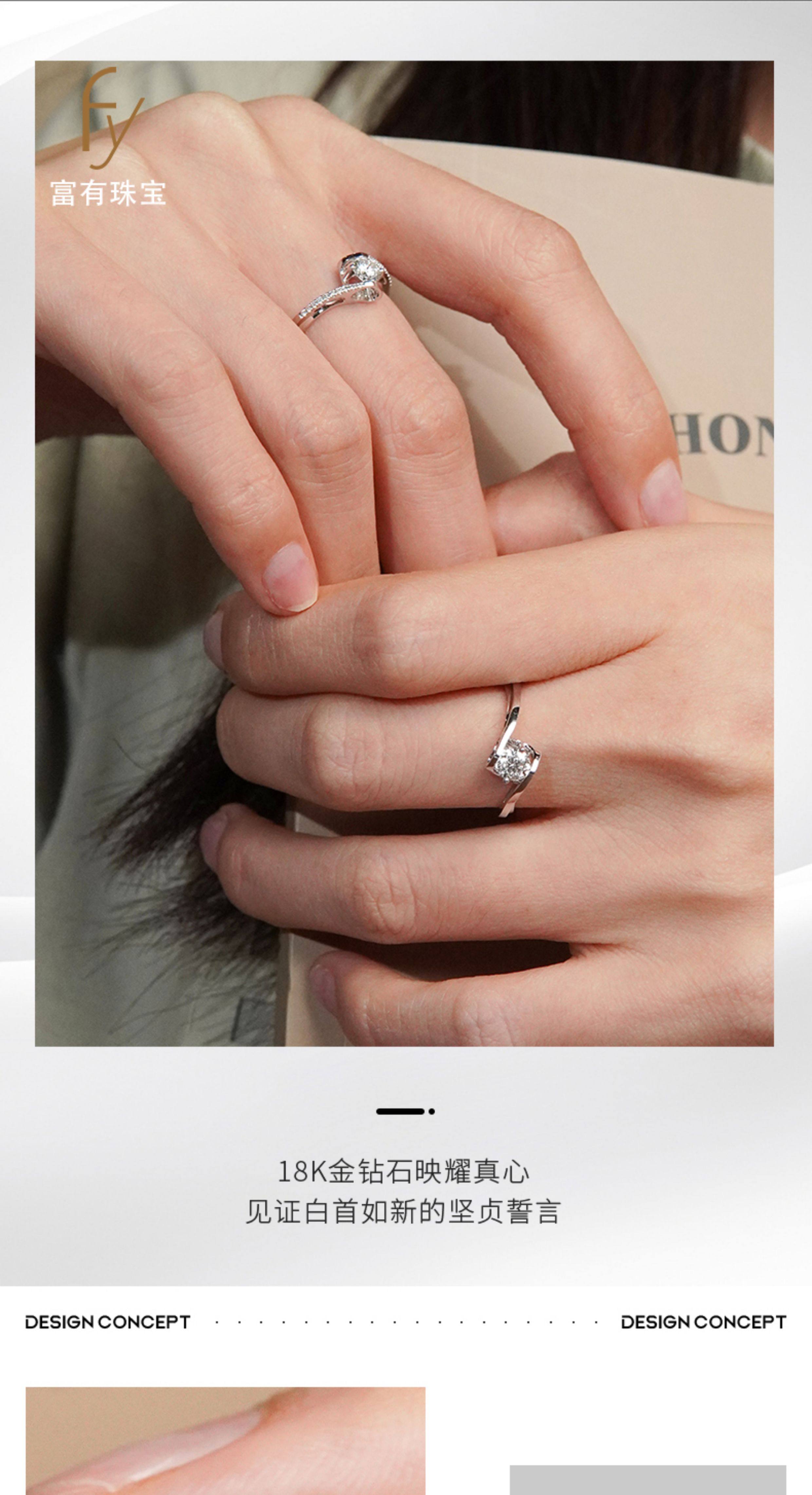 Кольцо с бриллиантом Angel Kiss из белого золота 18K