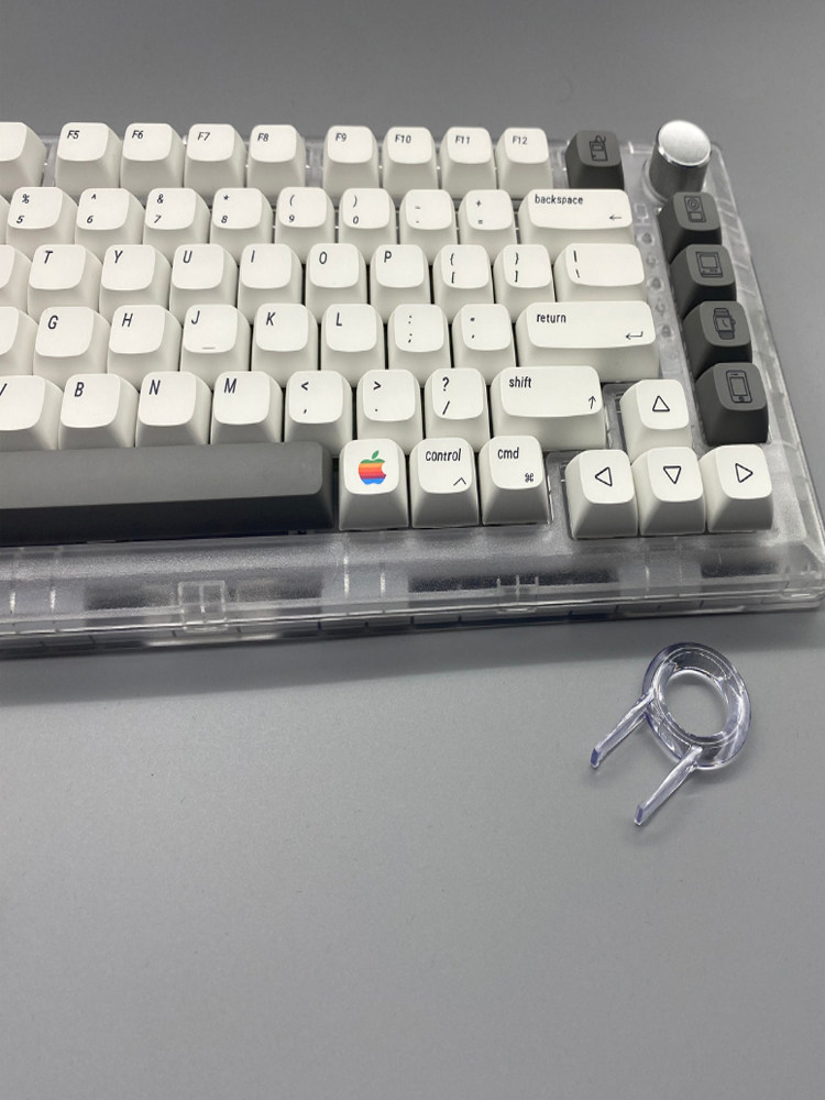MAC APPLE WIND KEYCAP XDA HEIGHT PBT SUBLIMATION MINIMALIST WHITE SUITABLE FOR 61|64|68|84|87|98|104