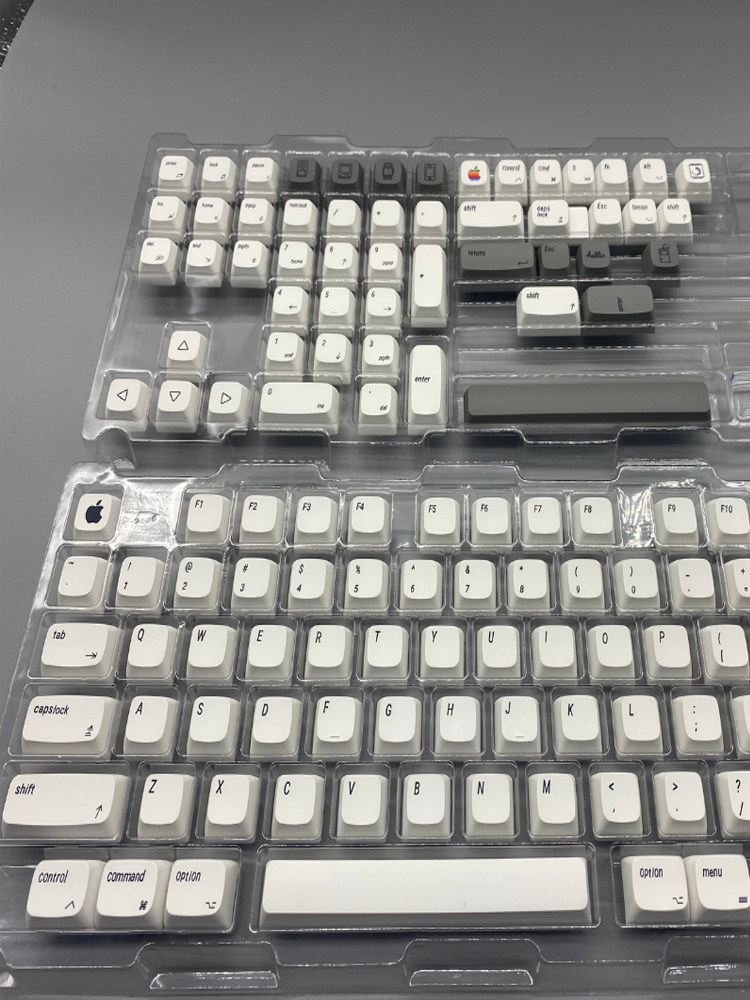MAC APPLE WIND KEYCAP XDA HEIGHT PBT SUBLIMATION MINIMALIST WHITE SUITABLE FOR 61|64|68|84|87|98|104