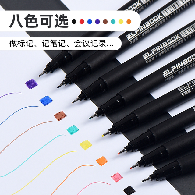 Yifei Fine Whiteboard Marker 0.5mm Ultra-Fine Whiteboard Pen, Extremely Thin, Erasable, Dry Erase, Black, for Toefl Exam, Marker Pen for Gre, Erasable Small Whiteboard Pen, Colored Fine Marker Pen, Whiteboard Pen with Erasable Fine Tip