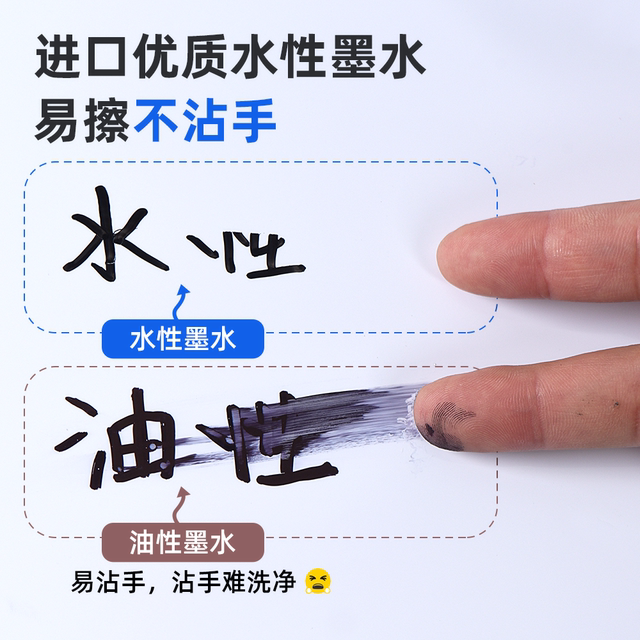 Yifei Fine Whiteboard Marker 0.5mm Ultra-Fine Whiteboard Pen, Extremely Thin, Erasable, Dry Erase, Black, for Toefl Exam, Marker Pen for Gre, Erasable Small Whiteboard Pen, Colored Fine Marker Pen, Whiteboard Pen with Erasable Fine Tip