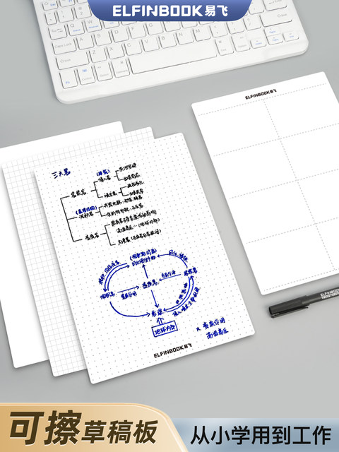Yifei erasable draft paper soft whiteboard partition draft book small whiteboard writing board noteboard blank performance straw paper grid paper household mathematical operation alignment draft paper for students for postgraduate entrance examination