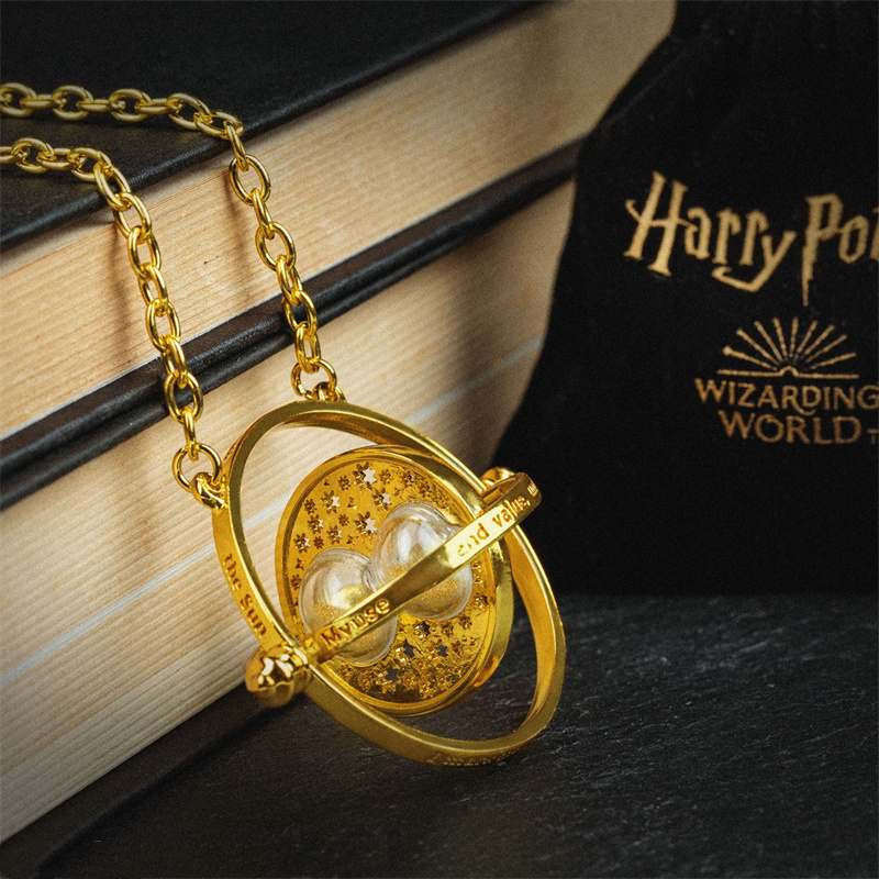 Cinereplicas Harry Potter Merchandise Hermione Time-Turner Necklace Rotatable Hourglass Birthday Gift