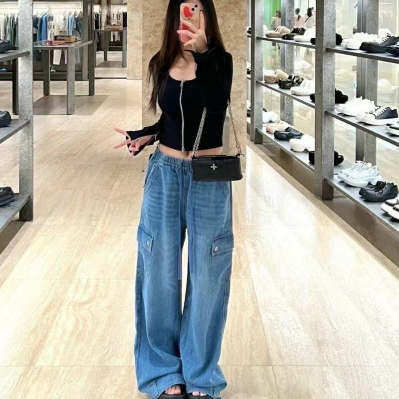 Nazha-Style Linen Cargo Straight-Leg Sweatpants, Outdoor Casual Pants, Lightweight Summer Pants with Multiple Pockets