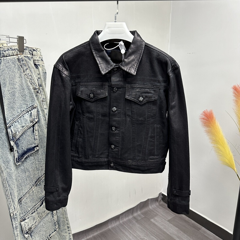 Trendy Brand Mustang Lightning Denim Jacket with Waxed Finish, Biker Workwear Style Short Jacket, 2025 Spring New Model