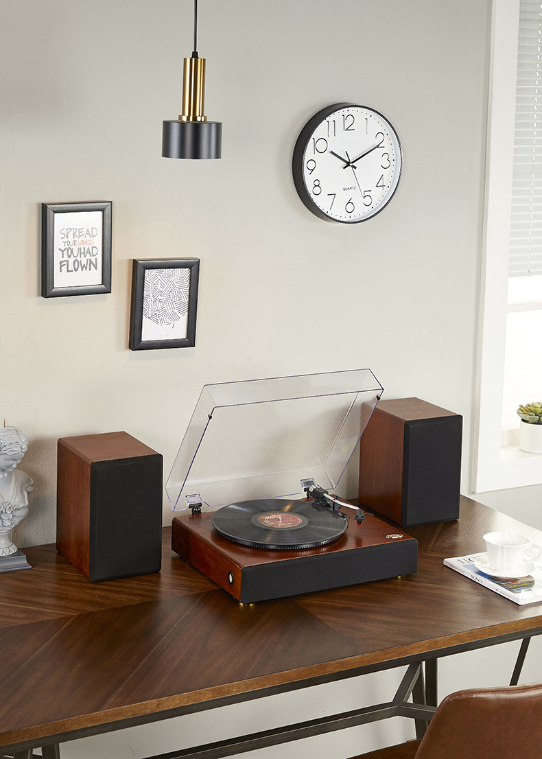 Виниловый проигрыватель orangedi橙迪黑胶唱片机复古留声机音响蓝牙音箱欧式情人节礼物lp