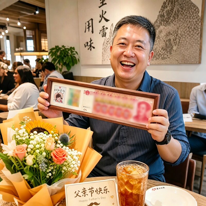 Father's Day Gift, Handmade DIY Rmb Photo Frame, Practical Birthday Gift for Dad, Suitable for Middle-Aged and Elderly People Father's Day Gift, Handmade DIY Rmb Photo Frame, Practical Birthday Gift for Dad, Suitable for Middle-Aged and Elderly People
