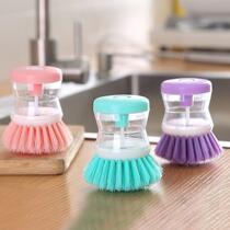 Kitchen Wash Pot Dish Brush With Dispenser Liquid Filling By