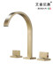 Italian Aisonola Brushed Gold Hot and Cold Dual-Handle Three-Hole Bathroom Basin Faucet Bathroom Faucet