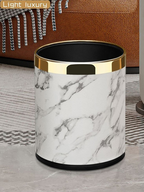 Italian Aisino Household Trash Can for Living Room, Modern Minimalist Kitchen, Bedroom, Bathroom, Creative and Light Luxury