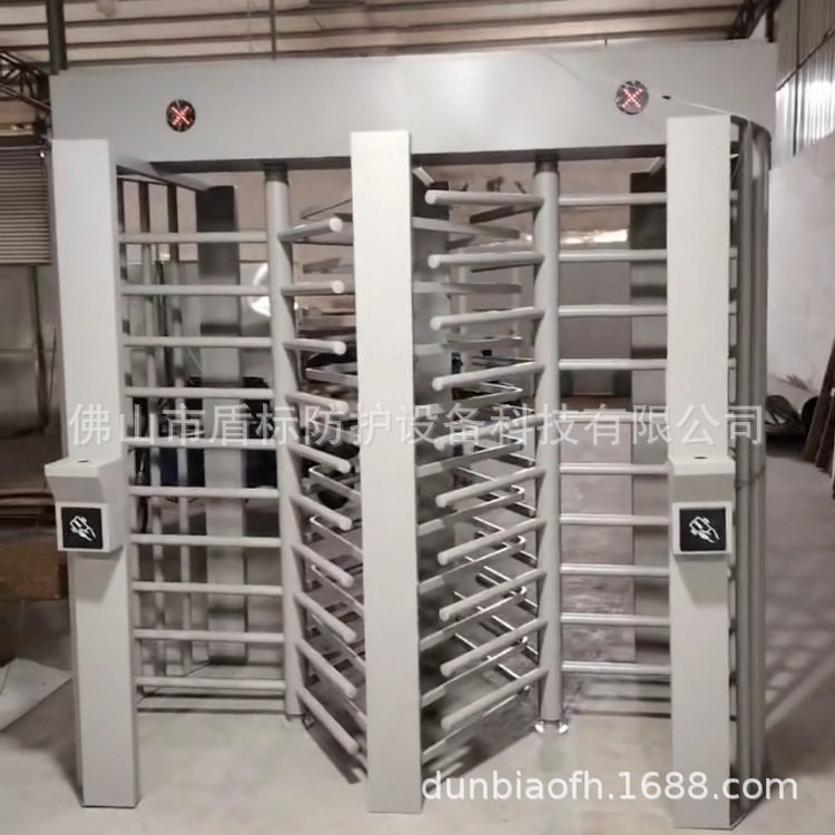 Factory custom-made thickened stainless steel full-height revolving gate enterprise factory access control attendance anti-trailing rolling gate machine