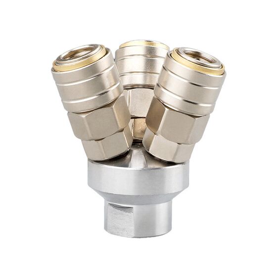 气管三通c式快速接头SMV气泵出气口自锁圆三通接头配件SMY三叉头