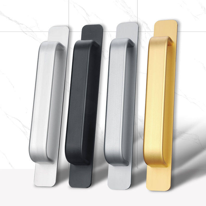 No-Drill Door Handle for Glass Doors, Sliding Doors, Balcony Windows, Cabinet Doors, Adhesive Invisible Door Aluminum Alloy Handle