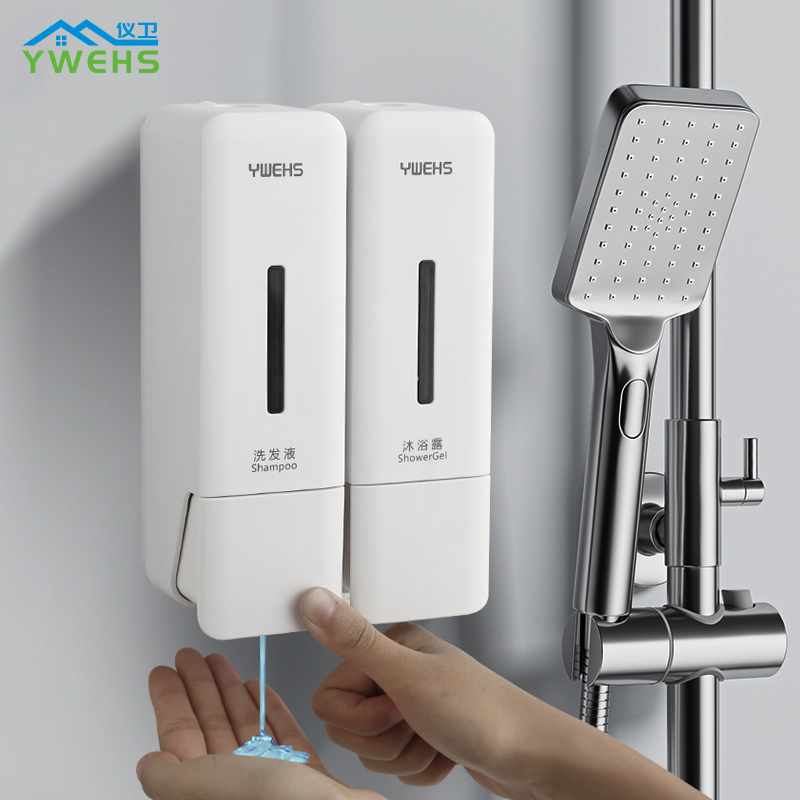 Soap Dispenser Wall-mounted Free Punch Hotel Bathroom Shampoo water body lotion Bath Lotion Bottle Kitchen Hand Sanitizer Press Case-Taobao