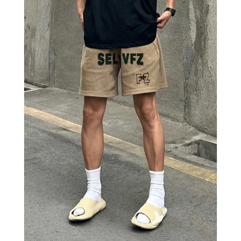 Fashionable Brand Original Niche Design Letter American Casual Loose Five-Point Pants Summer Basketball Sports Shorts for Men