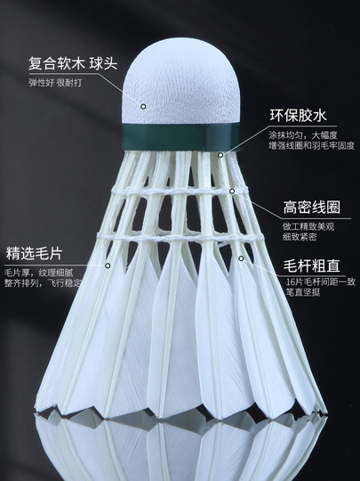 Peak Badminton Official Flagship Store Durable and Stable Professional Training and Competition Hard Ball Heads 6-Pack 12-Pack