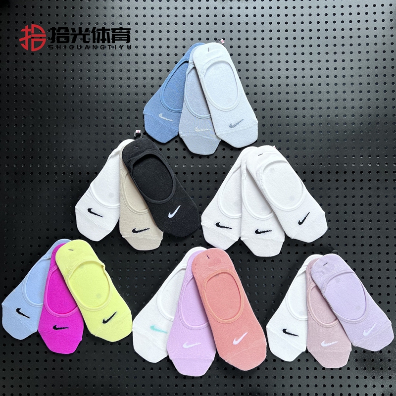 Nike Nike Socks Men's Spring and Summer Black and White Invisible Boat Socks Women's Running Breathable Sports Low-Cut Socks Sx4863
