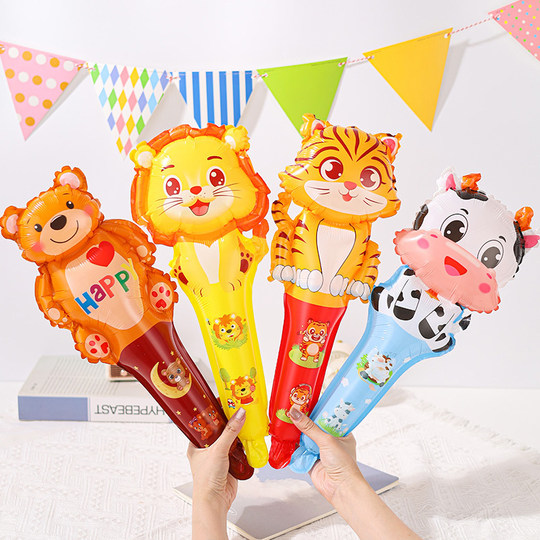 Cartoon Balloon Stick, Long Stick for Children, School Opening Ceremony Activities, Kindergarten Baby Birthday Scene Decoration