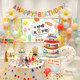 Birthday Scene Decoration Balloons Children's Happy Birthday Ceremony Sense Little Girl Tv Projection Background Wall